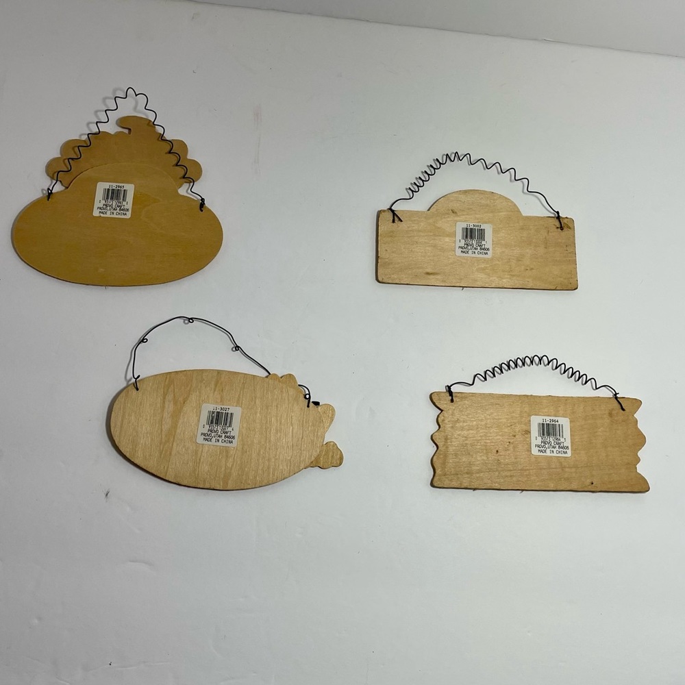 Natural Wood Mini Plaques Set With Inspirational Sentiment - Picture 2 of 4
